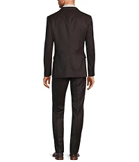 John Varvatos Slim Fit Flat Front Plaid Print 2-Piece Suit