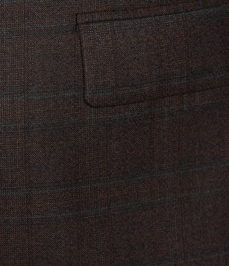 John Varvatos Slim Fit Flat Front Plaid Print 2-Piece Suit