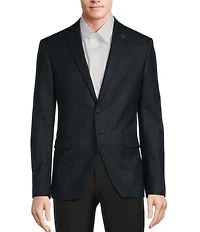 John Varvatos Slim Fit Tonal Plaid Pattern Sport Coat