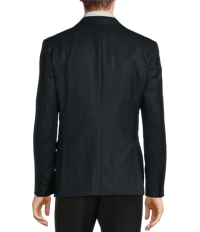 John Varvatos Slim Fit Tonal Plaid Pattern Sport Coat