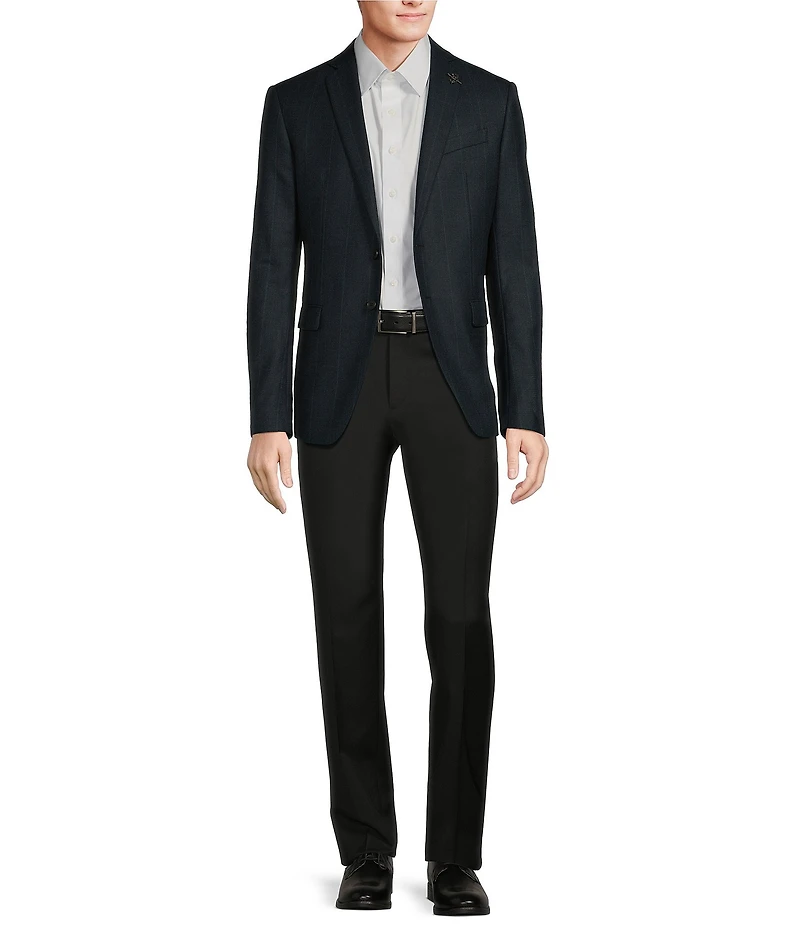 John Varvatos Slim Fit Tonal Plaid Pattern Sport Coat