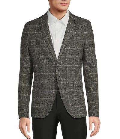 John Varvatos Slim Fit Plaid Print Sport Coat