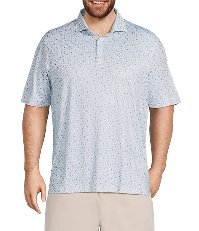 Johnnie-O Big & Tall Cabana Bar Performance Short Sleeve Polo Shirt