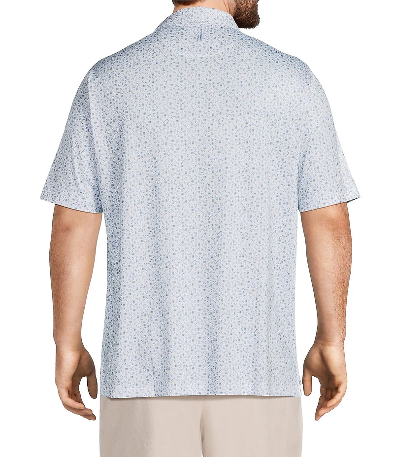 Johnnie-O Big & Tall Cabana Bar Performance Short Sleeve Polo Shirt