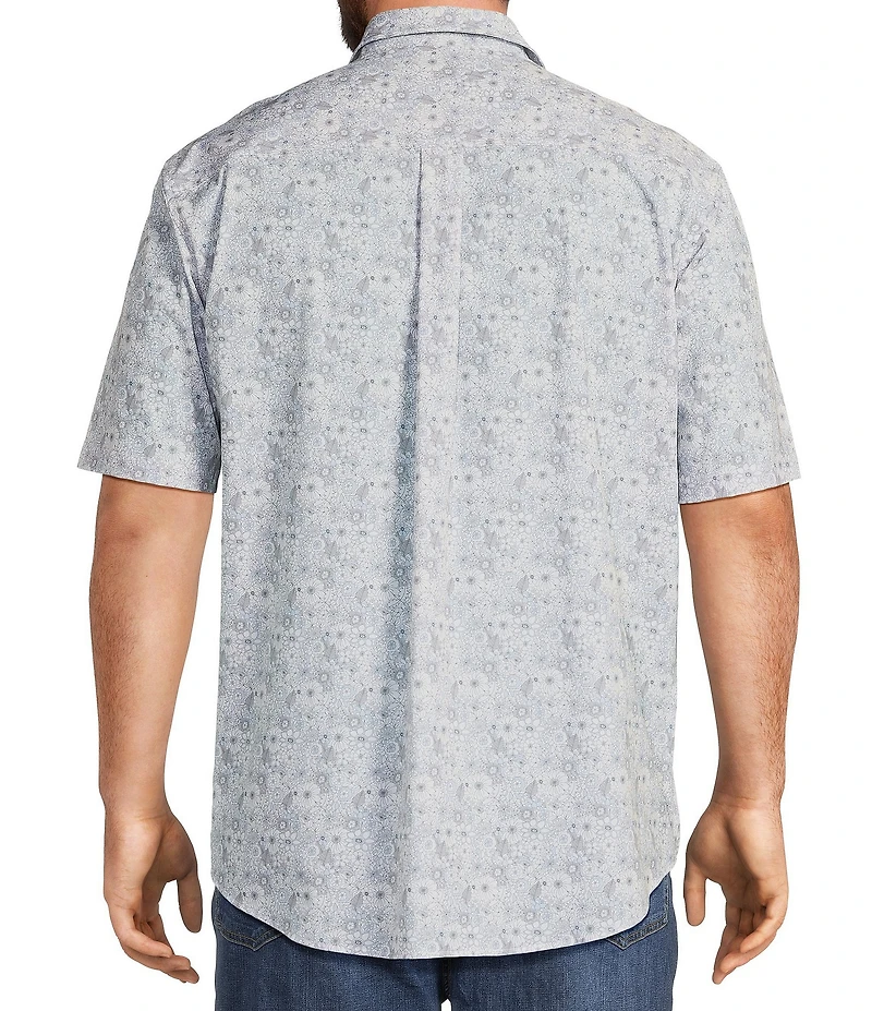 Johnnie-O Big & Tall Kayce Stretch Knit Short Sleeve Woven Shirt