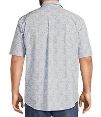 Johnnie-O Big & Tall Kayce Stretch Knit Short Sleeve Woven Shirt