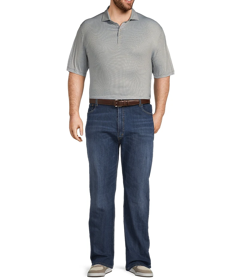 Johnnie-O Big & Tall Link Print Performance Stretch Short Sleeve Polo Shirt