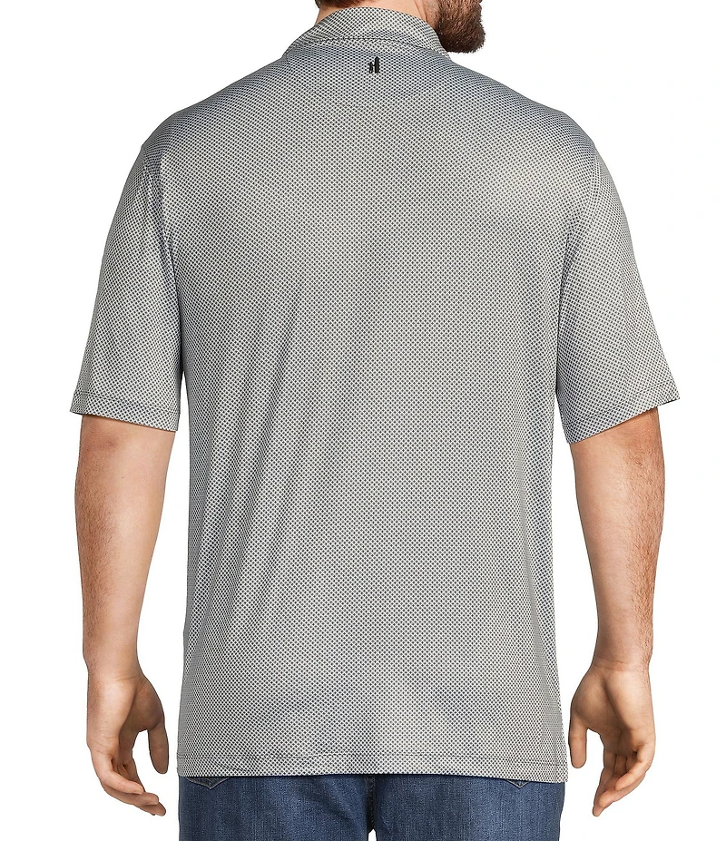 Johnnie-O Big & Tall Link Print Performance Stretch Short Sleeve Polo Shirt