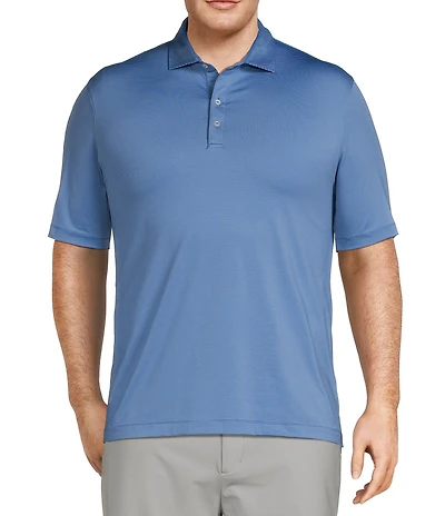 Johnnie-O Big & Tall Lyndonn Stripe Performance Stretch Short Sleeve Polo Shirt