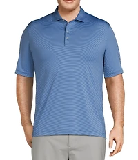 Johnnie-O Big & Tall Lyndonn Stripe Performance Stretch Short Sleeve Polo Shirt