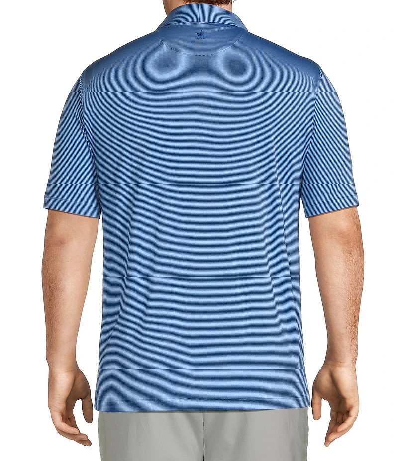 Johnnie-O Big & Tall Lyndonn Stripe Performance Stretch Short Sleeve Polo Shirt