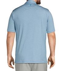 Johnnie-O Big & Tall Lyndonn Stripe Performance Stretch Short Sleeve Polo Shirt
