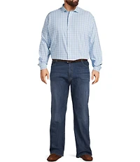 Johnnie-O Big & Tall Rafael Checked Everyday Performance Long Sleeve Woven Shirt