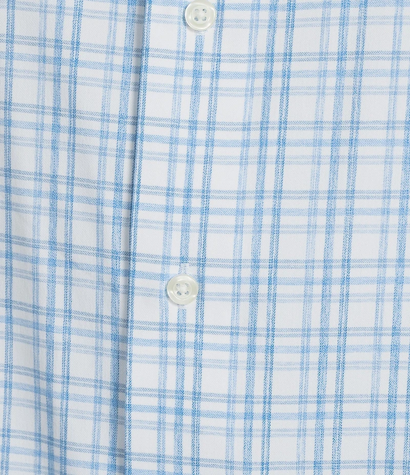 Johnnie-O Big & Tall Rafael Checked Everyday Performance Long Sleeve Woven Shirt