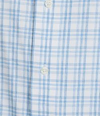 Johnnie-O Big & Tall Rafael Checked Everyday Performance Long Sleeve Woven Shirt