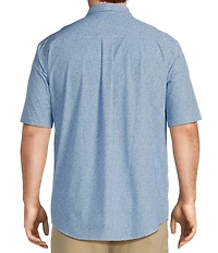 Johnnie-O Big & Tall Waylan Stretch Knit Short Sleeve Woven Shirt