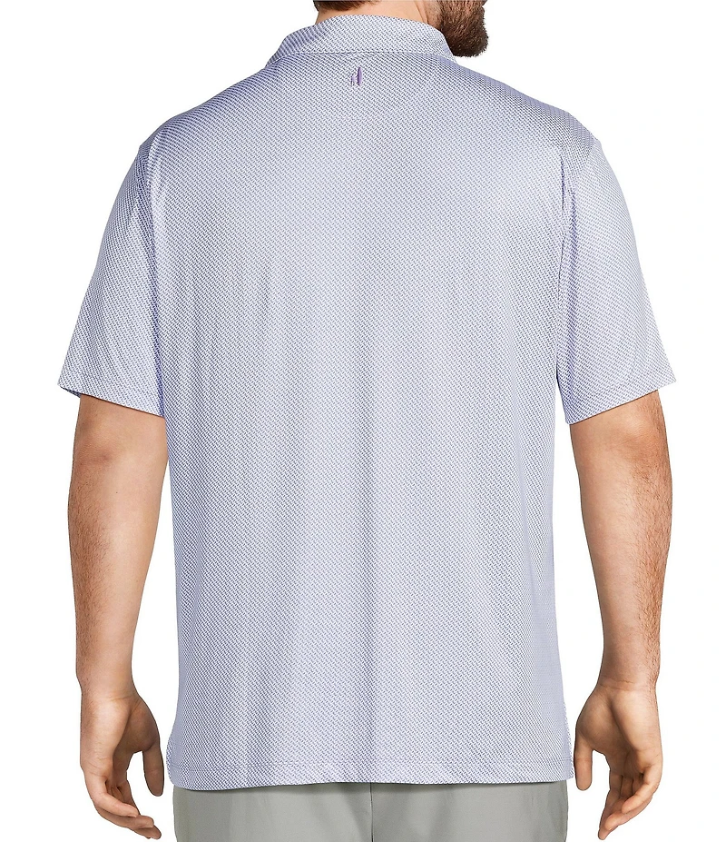 Johnnie-O Big & Tall Wesson Print Performance Stretch Short Sleeve Polo Shirt