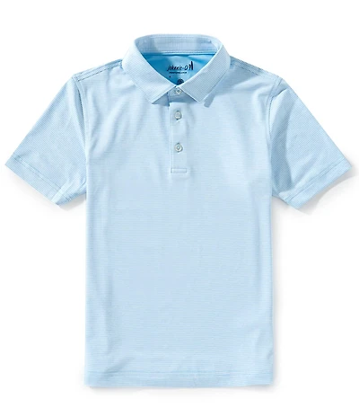 Johnnie-O Big Boys Lyndonn Stripe Synthetic Performance Polo