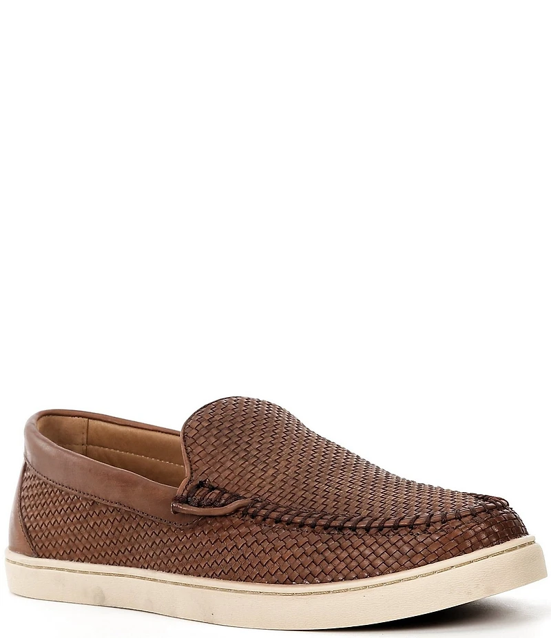 Johnnie-O Men's La Jolla Woven Leather Venetian Loafers
