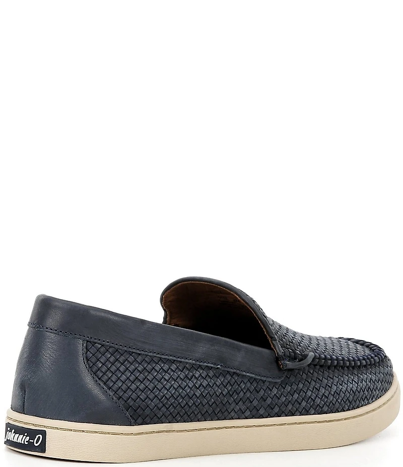 Johnnie-O Men's La Jolla Woven Leather Venetian Loafers