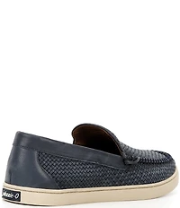 Johnnie-O Men's La Jolla Woven Leather Venetian Loafers