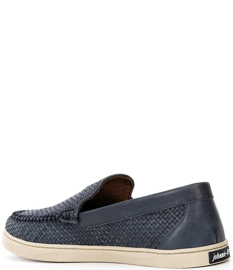 Johnnie-O Men's La Jolla Woven Leather Venetian Loafers