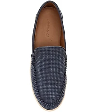 Johnnie-O Men's La Jolla Woven Leather Venetian Loafers