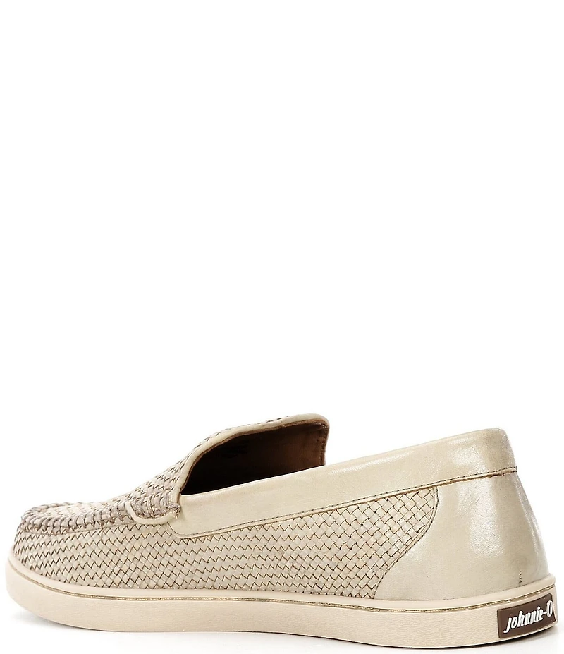 Johnnie-O Men's La Jolla Woven Leather Venetian Loafers