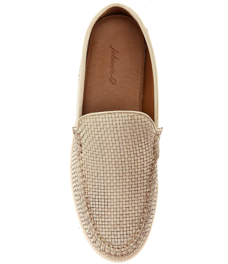 Johnnie-O Men's La Jolla Woven Leather Venetian Loafers