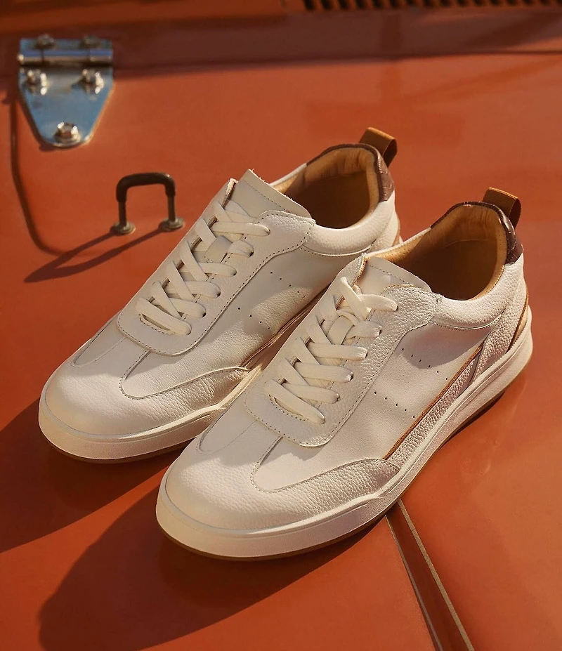 Johnnie-O Men's Topspin Leather Royale Perforated Detail Sneakers