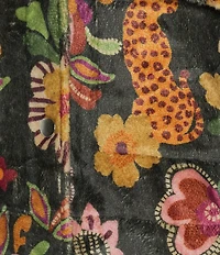 JOHNNY WAS Amelie Floral & Animal Print Sherpa Trucker Jacket