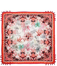 JOHNNY WAS Antheia Print Silk Square Scarf