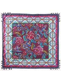 JOHNNY WAS Aphaia Print Silk Square Scarf