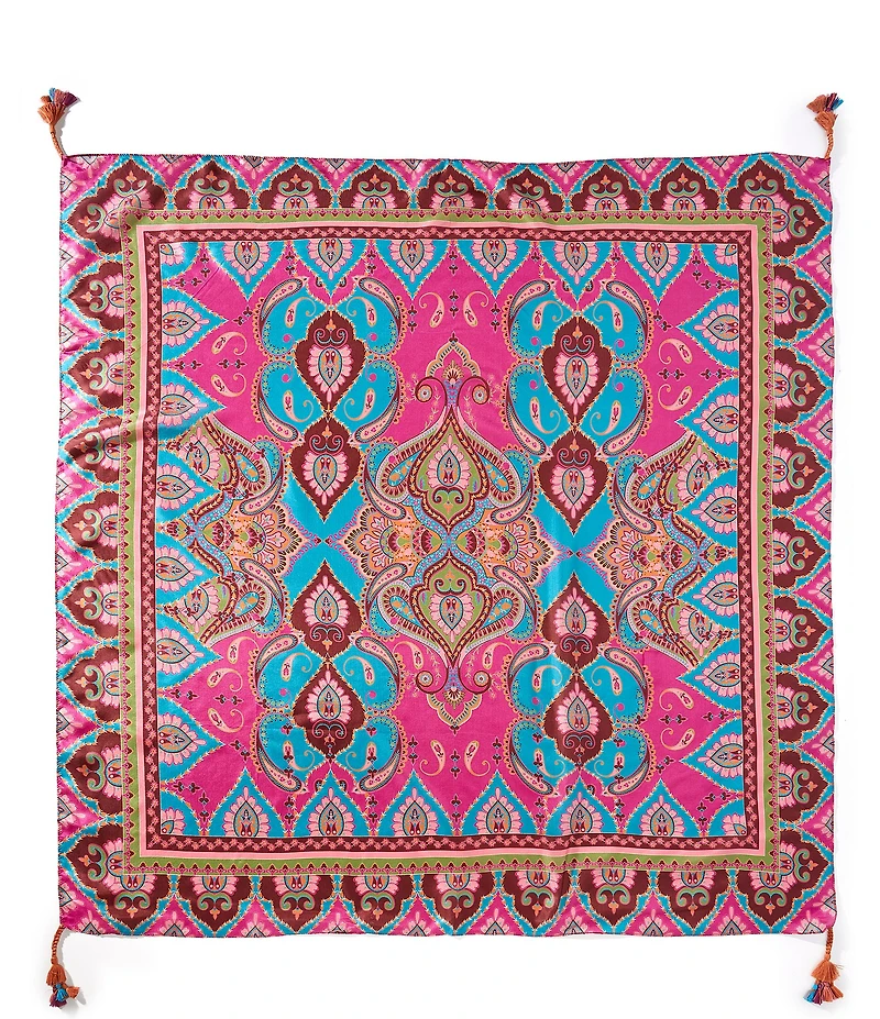 JOHNNY WAS Argus Print Silk Square Scarf