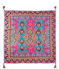 JOHNNY WAS Argus Print Silk Square Scarf