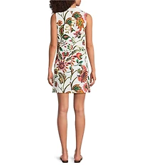 JOHNNY WAS Bee Active Valley of the Fleurs Floral Print French Terry Knit Polo Collar Tennis Dress