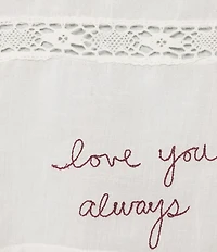 JOHNNY WAS Chaise Floral Embroidered Lace Insert Point Collar Long Sleeve Button Front Shirt