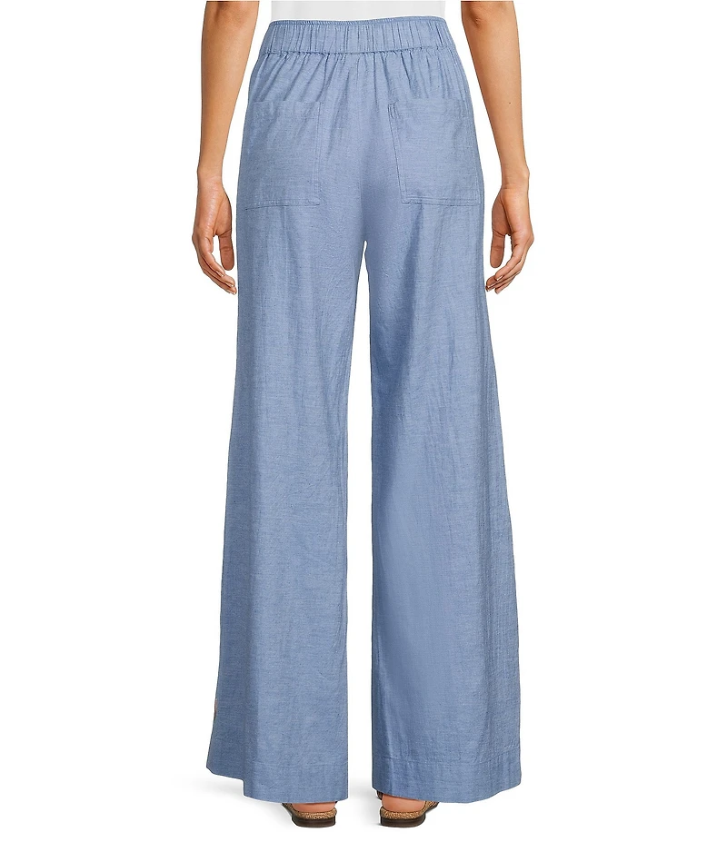 Johnny Was Elizabeth Floral Embroidered Wide Leg Pants