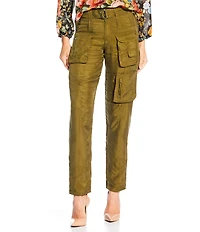 JOHNNY WAS Hailey Belted Straight Leg Cargo Pants