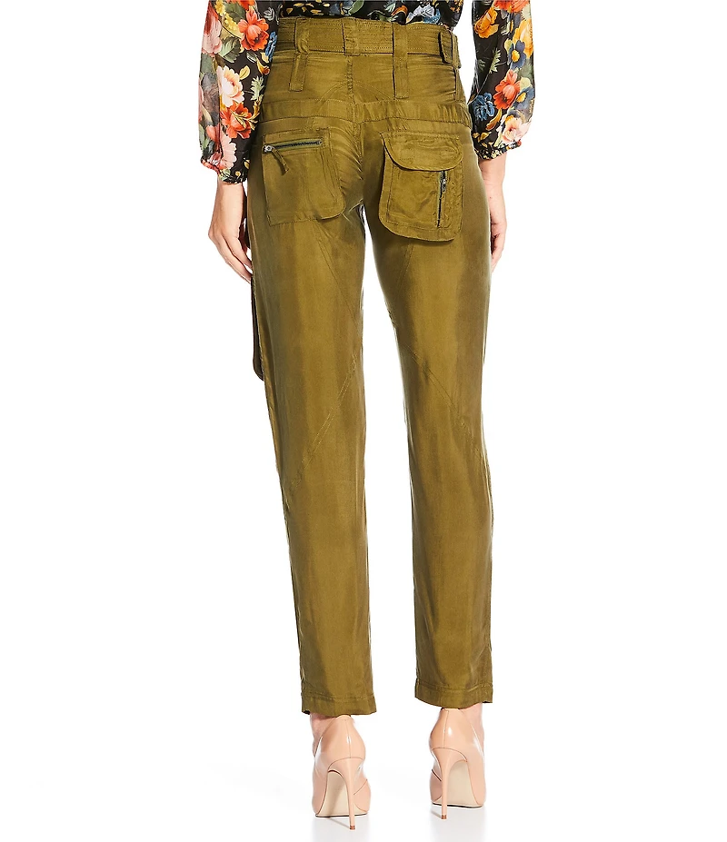 JOHNNY WAS Hailey Belted Straight Leg Cargo Pants