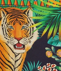 JOHNNY WAS Janie Favorite Knit Tiger Print Crew Neck Short Sleeve Tee