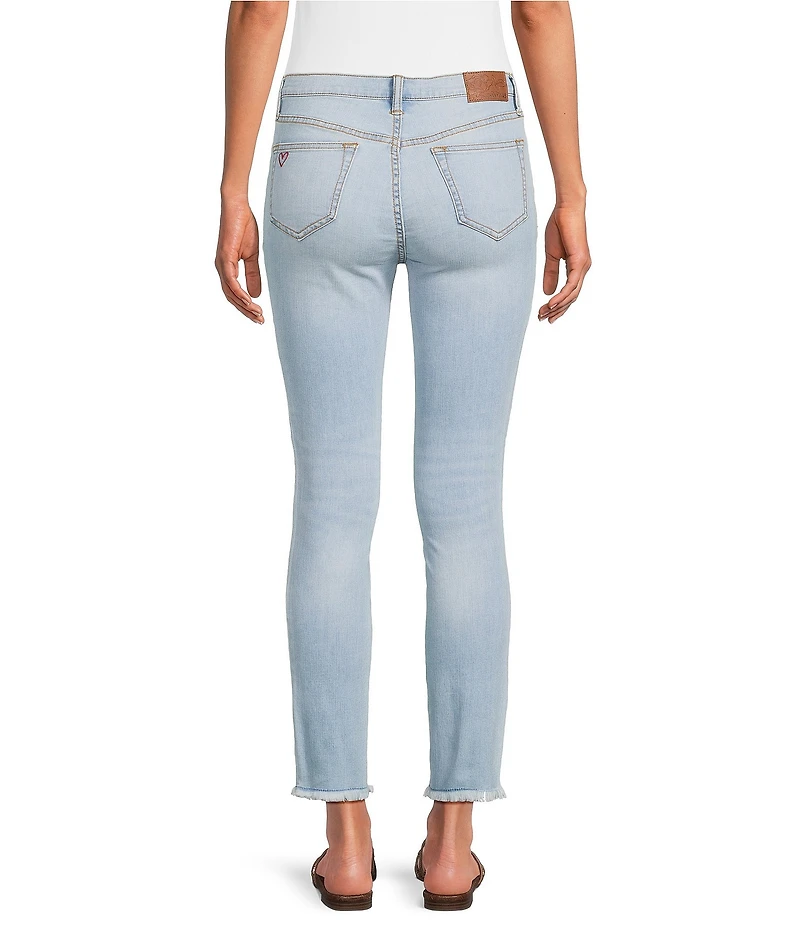 JOHNNY WAS Jasmine Honey Denim Embroidered Cropped Skinny Jeans