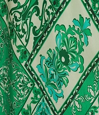JOHNNY WAS Kanako Hollandia Print V-Neck Sleeveless Maxi Dress