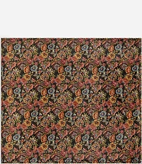 JOHNNY WAS Laurel Canyon Antiqua Flower Print Cozy Reversible Throw Blanket
