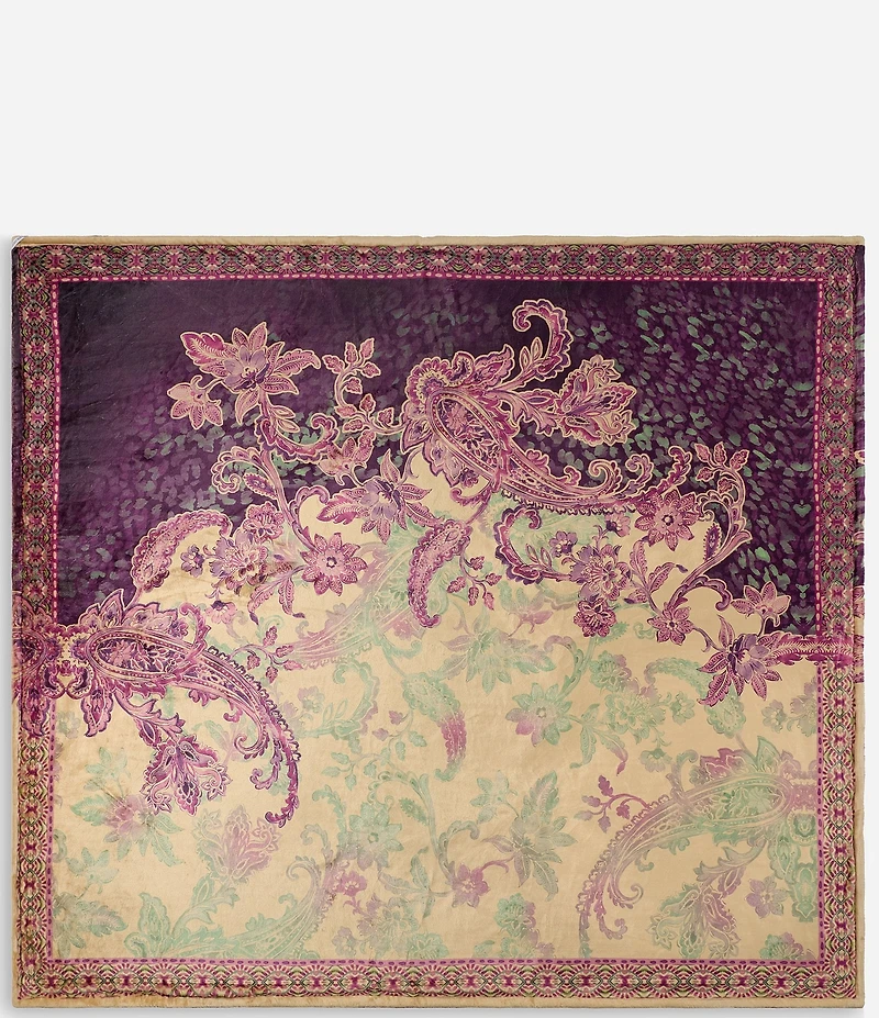 JOHNNY WAS Laurel Canyon Anzio Scarf Cozy Reversible Throw Blanket