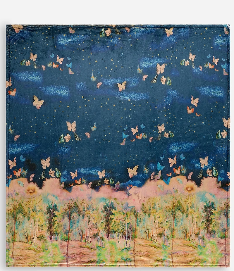 JOHNNY WAS Laurel Canyon Aurelius Reversible Cozy Blanket