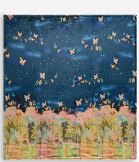 JOHNNY WAS Laurel Canyon Aurelius Reversible Cozy Blanket