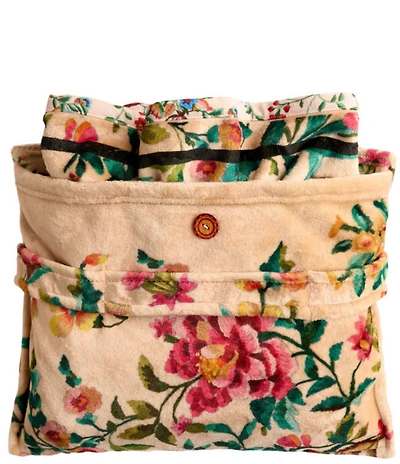 JOHNNY WAS Laurel Canyon Ecru Miraze Cozy Reversible Throw Blanket