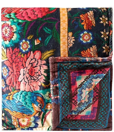 JOHNNY WAS Laurel Canyon Eirene Reversible Cozy Blanket