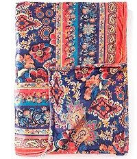 JOHNNY WAS Laurel Canyon Emanuela Cozy Reversible Throw Blanket